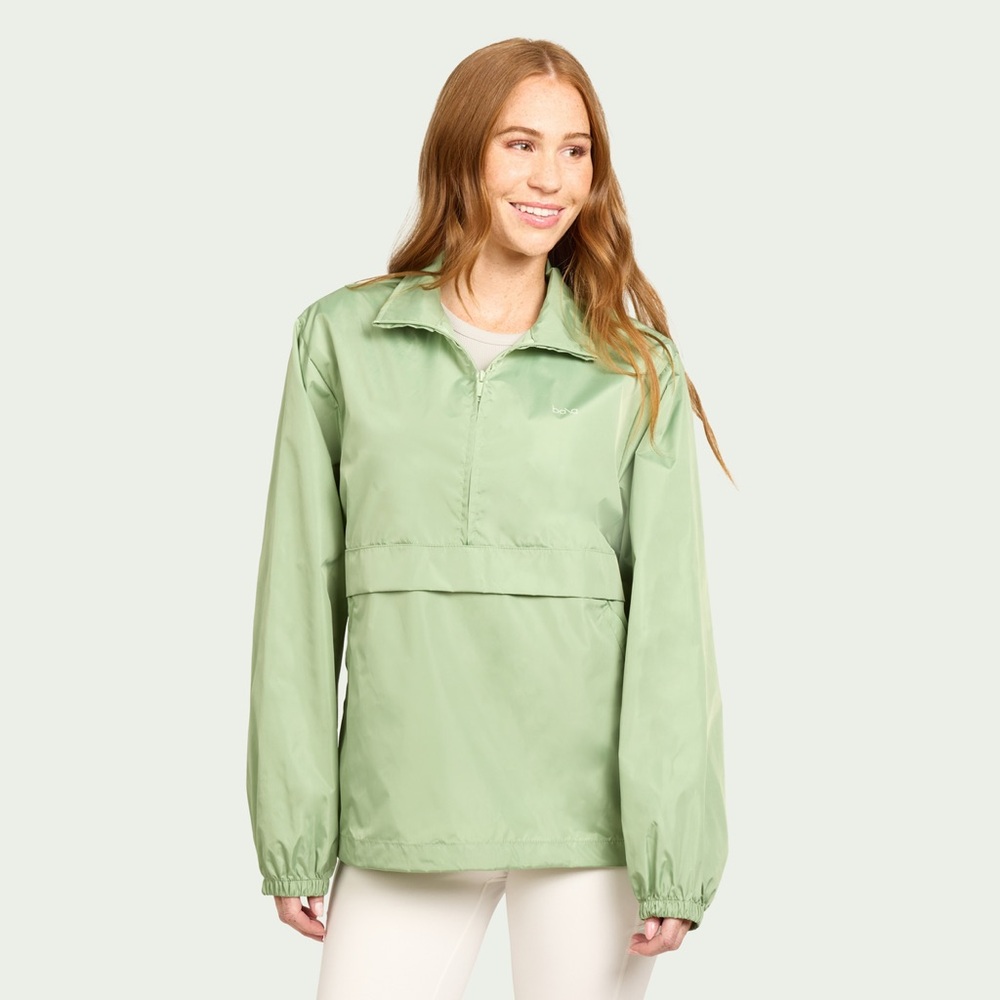 Baja Green Utility Jacket w/ Half-Zip & Elastic Cuffs -never worn new w/out tags